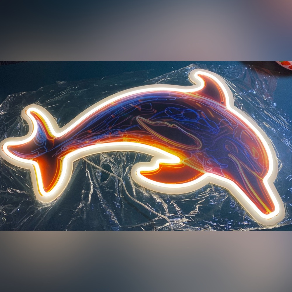 Dolphin wall light decor